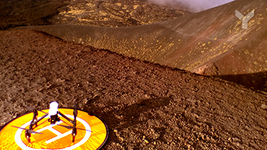 Filming at ETNA’s central crater.
